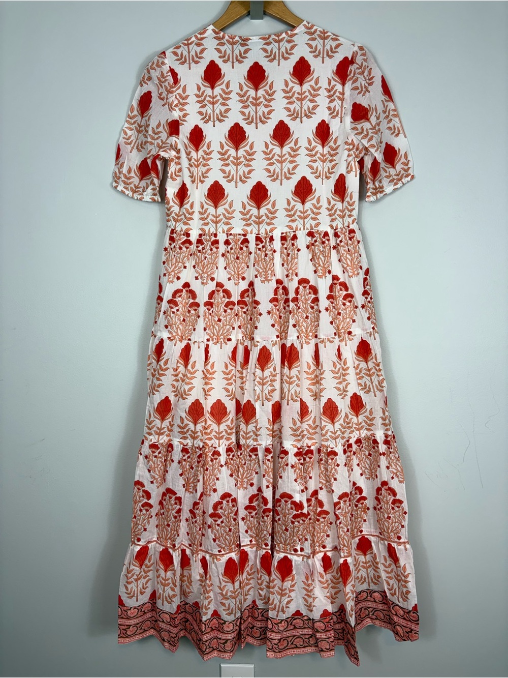 NWT Ro's Garden Daphne Short-Sleeve‎ Midi Dress Sz XS Raha Pink - Picture 8 of 8
